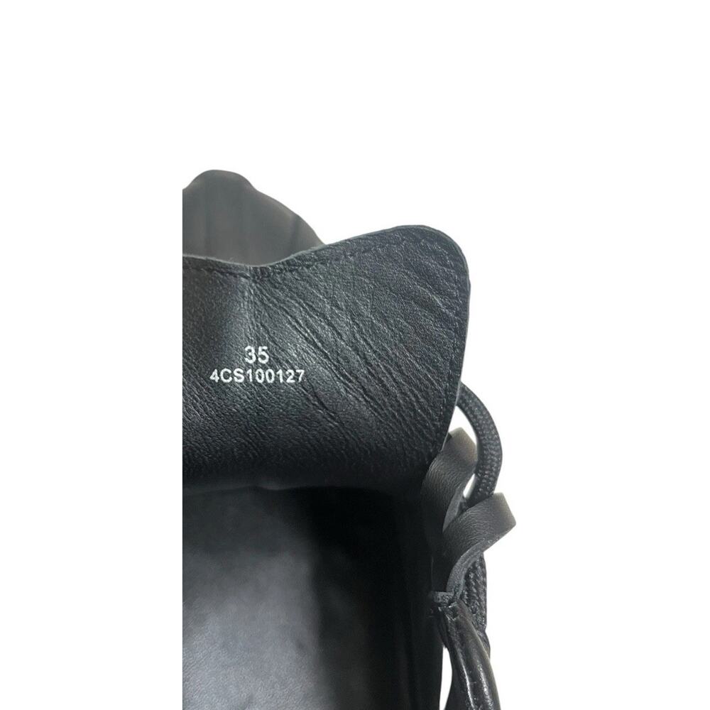 4CCCCEES Black Leather Platform Arko Osta Shoes 35 US 5 Tie Futuristic - Picture 5 of 9